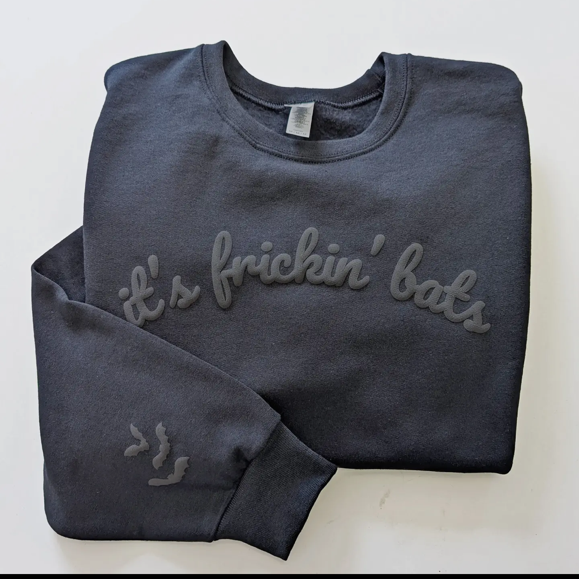 ✨ Preorder✨ It's Frickin' Bats Puff Print
Crewneck Halloween Sweatshirt